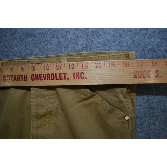 Topo Designs Jeans Mens 32x31 Brown Organic Stretch Denim Slim Tapered Pants - Picture 14 of 16